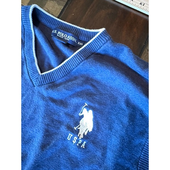 US Polo Association Men’s Sweater Best Blue Size XXL - Picture 2 of 7